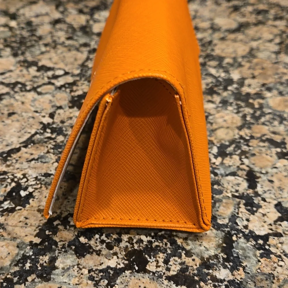 Tory Burch Orange Hard Glasses Case